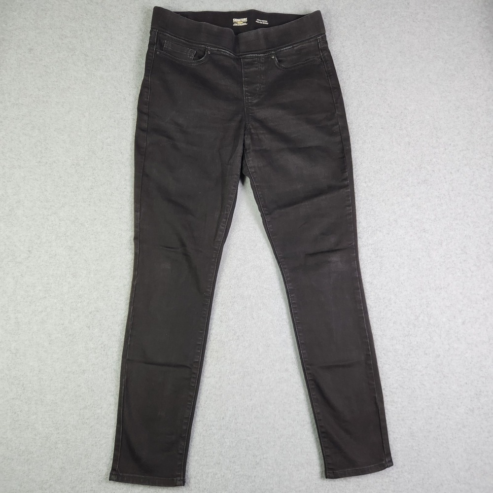 Signature By Levi Strauss Gold Totally Shaping Jeans Women 8M 29x30 Black Skinny